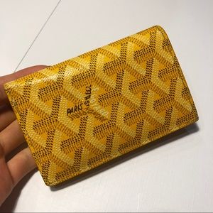goyard wallet yellow